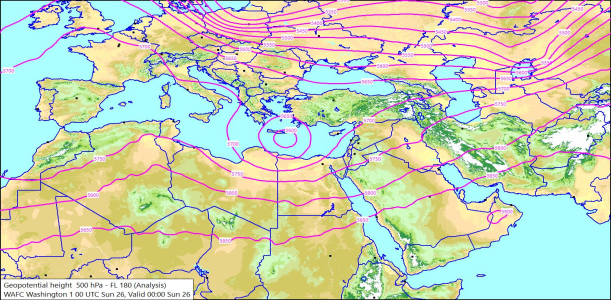 500hPa 00Z 26/04/2026 11:33