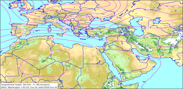500hPa 00Z 26/10/2025 11:05