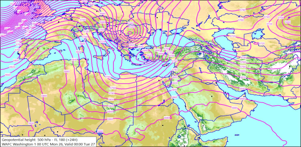500hPa +24 Hours 26/10/2026 14:35