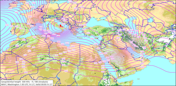 500hPa 00Z 27/03/2026 10:09