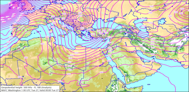 500hPa 00Z 27/10/2026 13:29