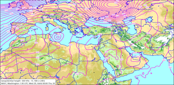 500hPa +24 Hours 29/07/2026 10:41