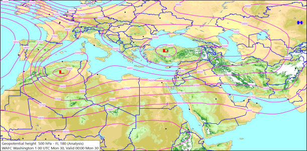 500hPa 00Z 30/03/2026 10:46