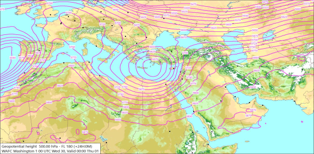 500hPa +24 Hours 30/04/2025 11:08