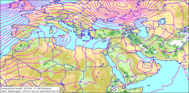 500hPa 00Z 30/07/2026 10:22