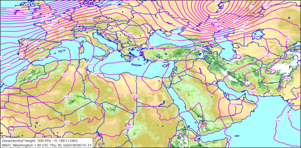 500hPa +24 Hours 30/07/2026 10:22
