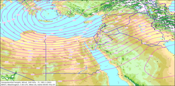500hPa +24 Hours 30/09/2026 11:25