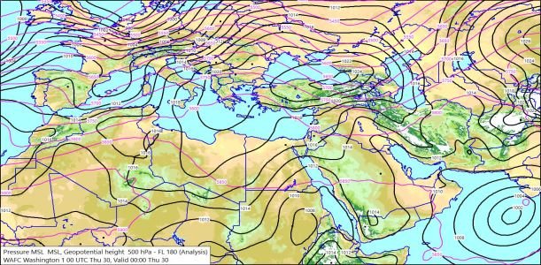 500hPa 00Z 30/10/2025 10:42