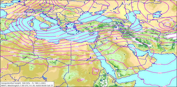 500hPa +24 Hours 30/10/2026 11:20