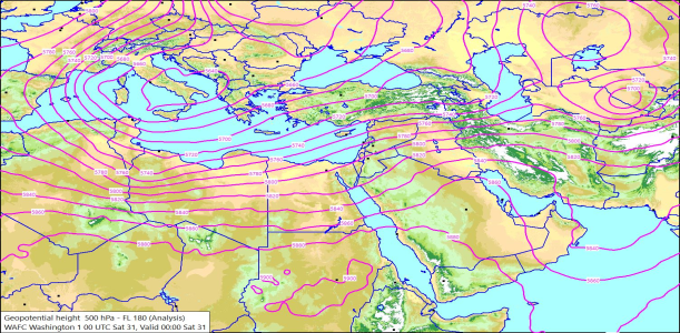 500hPa 00Z 31/10/2026 10:00